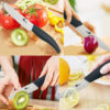 Rust Proof Ceramic Knife with Cover for Home Kitchen, 5 Piece Professional Knife Set with Chef Knife, Utility Knife, Paring Knife and Fruit Knife (Black) - Image 2