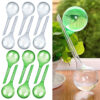 Indoor Plant Watering Globes, 12 Pcs Automatic Self Watering Bulbs Aqua Water Globe Irrigation Device, Decorative PVC Watering Bulbs for Plants, White & Green