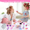 Play Purse Toy for Girls, Toddler Girl Purse Handbag with Makeup, Smartphone, Wallet, Keys, Credit Card, 31 Pieces Pretend Toy Set for 2-3 Year-Old-Girls Toddler (Pink) - Image 3