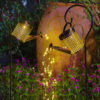 Watering Can with Garden Lights, Solar Waterfall Outdoor Decorative Lights, (Shepherd Hook Included)) - Image 2