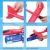 Airplane Launcher Toys, 2 Flight Modes 3 Pack Foam Glider Catapult Plane Toy, Outdoor Flying Toy Party Supplies for Boys Girls Age 4 5 6 7 8 9 10 Years Old - Image 2