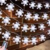 19.7FT 40 LED Snowflake String Lights, Waterproof Christmas Lights, LED Fairy Lights Battery Operated for Bedroom Party Indoor Outdoor Xmas Tree Decorations (Cool White) - Image 2