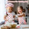 Cute Kids Aprons for Girls Boys, Chef Hat Apron (White) Dress Up Chef Costume for Toddlers Age 3-8, Little Girls Chef Set Pretend Play Cooking Baking Gifts - Image 2