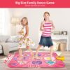 Kids Dance Toy, Electronic Dancing Mat with LED Lights, Musical Dance Pad Party Game Toy for 3 4 5 6 7 8 9 10 Years Old Boys Girls, Pink - Image 2