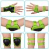 Helmet Knee Pad Set (Green), Adjustable Kids Bike Helmet Protective Gear Set with Knee Pads and Elbow Pads Wrist Guards Included for 3~10yrs Girls Boys Bike Roller Skating Cycling Scooter - Image 2