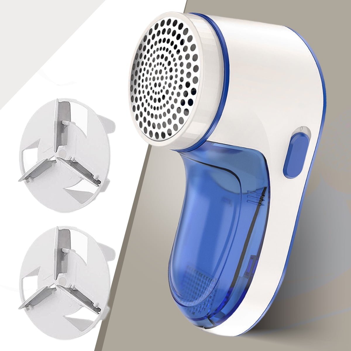 Electric Lint Remover, USB Rechargeable Fabric Shaver for Clothes, Cordless Bobble Sweater Defuzzer with 3 Blades for Fuzz, Pills, Bobbles, Blue