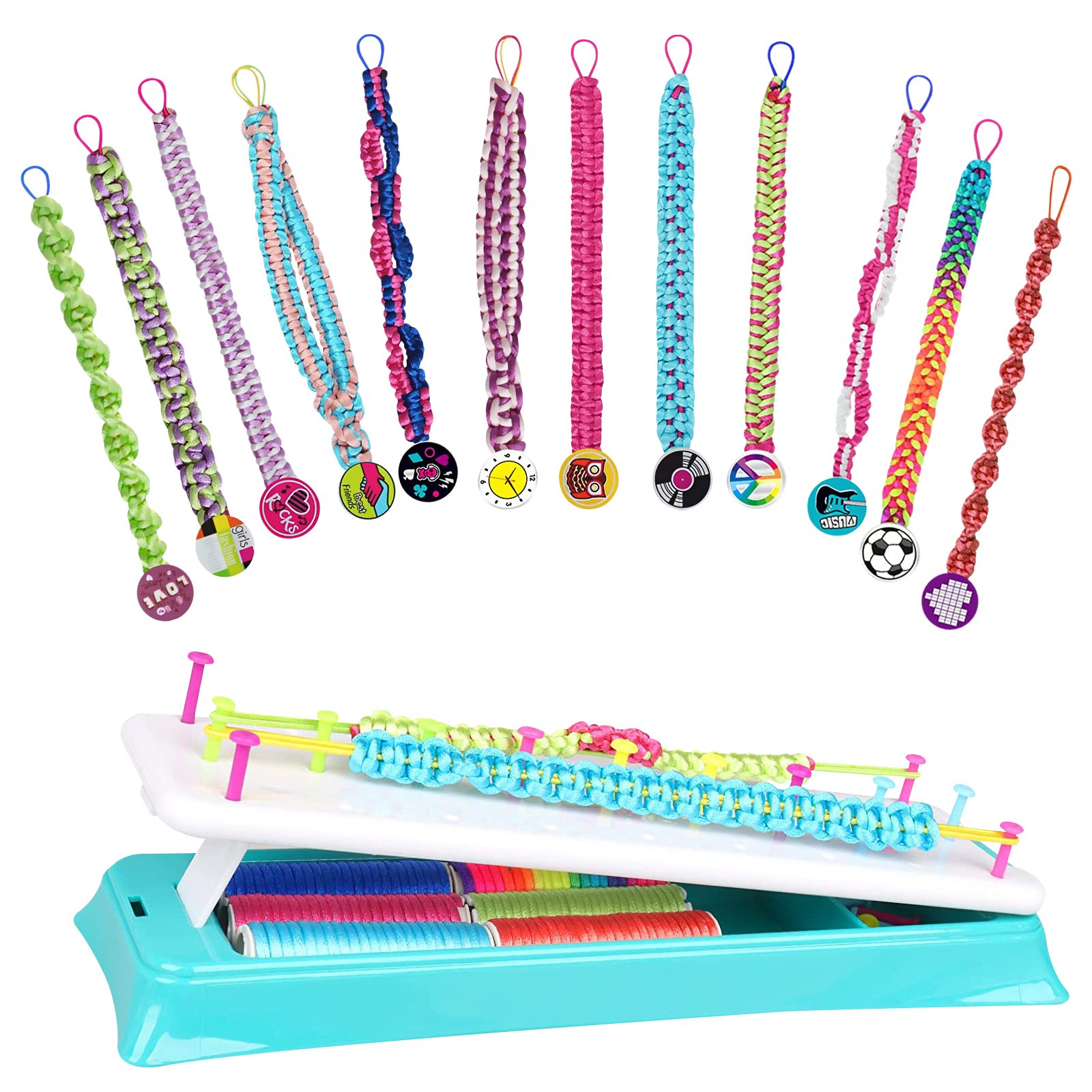 Making Bracelet Craft Toys for Girls Ages 6 to 12, Arts and Crafts Toys for Kids Age 8 9 10 11 12 Years Old, Bracelet String and Rewarding Activity, Christmas and Birthday Gifts for Teen Girls
