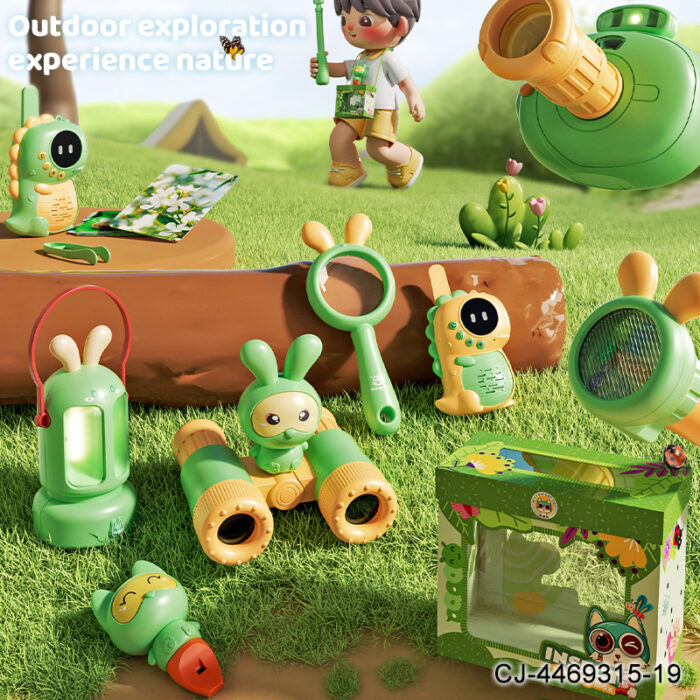 31 Ps Bug Catching Kits for Kids, Outdoor Explorer Set with Binoculars, Outside Activities Camping Kit Educational Toy Gift for 3+ Years Old Boys Girls