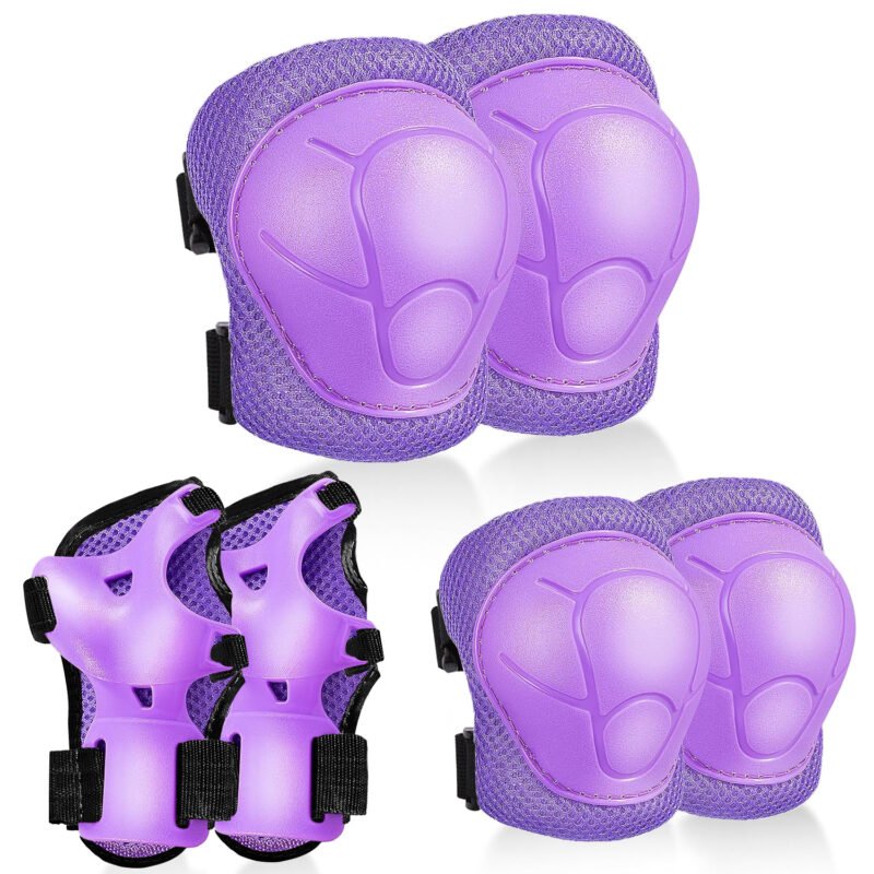 Kids Protective Gear Set, Knee Pads for Kids 3-8 Years, 3 in 1 Elbow Pads with Wrist Guards for Skating Cycling Bike Rollerblading Scooter