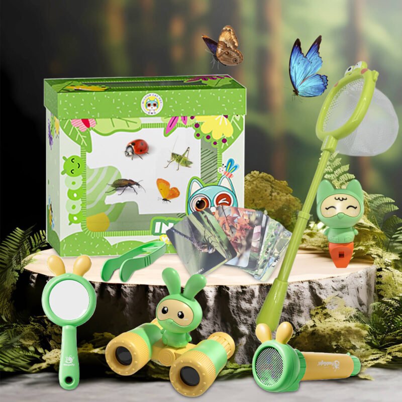 Syenll Bug Catcher Kits, 31 Ps Kids Explorer Set with Binoculars, Outside Activities Camping Kit for 3+ Years Old Boys Girls